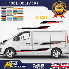 Stickers For Nissan Nv300 Swb Side Stripes Van Graphics Motorhome Decals