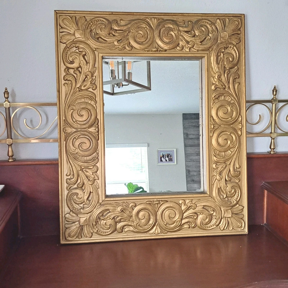 Gold Frame Antique Mirrors Antique 1920-1949 Time Period