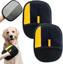 2PC Electrostatic Pet Hair Removal Gloves Brush Double-sided Pet Grooming Gloves