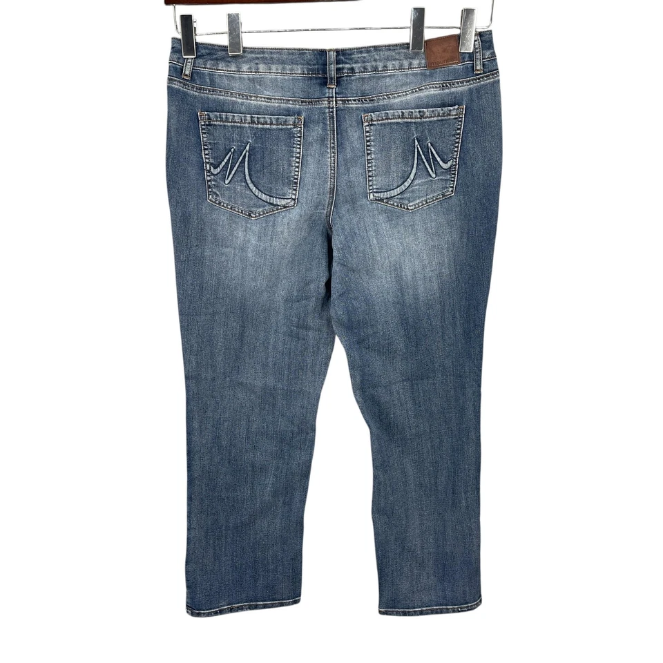 Maurices Straight Jeans Women Size 16 Short Blue Stretch Denim Preppy Medium - Image 2 of 4