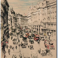 c1920s London, UK Regent Street Shop Joseph Pike Double-Decker Buses Cars A350