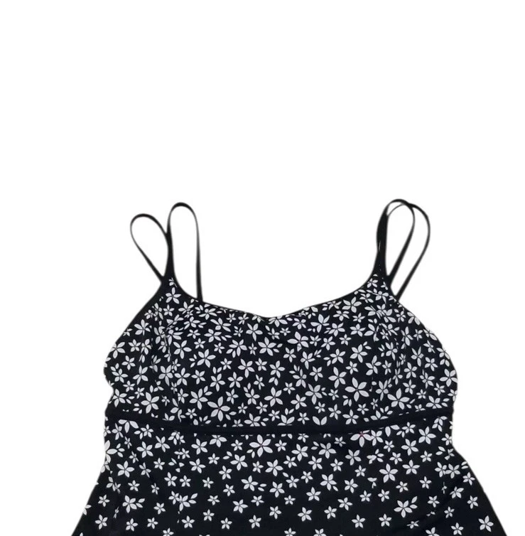 Croft & Barrow skirted swimdress swimsuit black white sz 16 SLIMMING flawless - Image 4 of 4