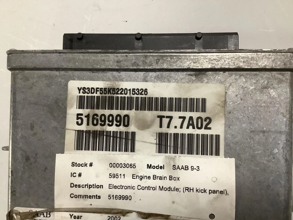 Engine ECM Electronic Control Module Convertible Fits 02-03 SAAB 9-3 178657 - Imagen 2 de 4