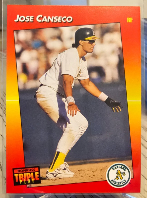 1992 Donruss Triple Play Jose Canseco #214 Oakland Athletics