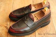 Church's Nelson Black Red Penny Loafers Shoes Mens UK 8 F EU 42 US 9