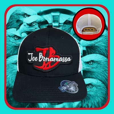 JOE BONAMASSA BLUES MASTER LOGO   PATCHED BLACK&WHITE  TRUCKER HAT   