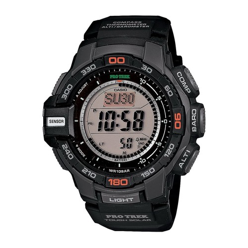 Casio Pro Trek Men's Solar Digital Compass Altimeter Barometer 100M Resin Watch