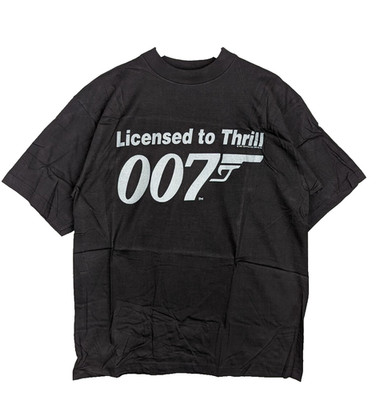 007 James Bond T-Shirt schwarz ''Licensed to Thrill'' Herren Größe XL Moore