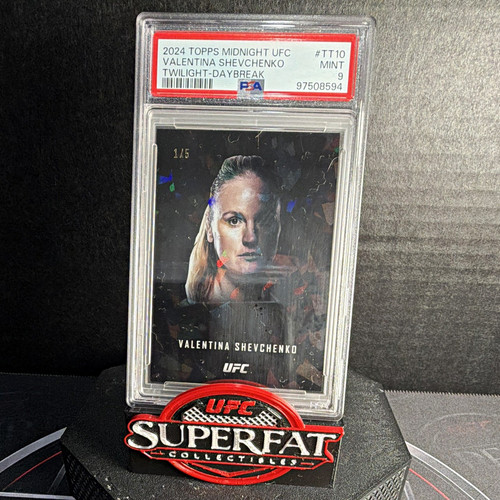 Topps 2024 Midnight UFC Valentina Shevchenko Twilight Daybreak TT-10 /5 PSA 9