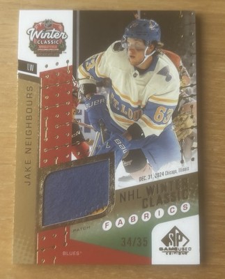 2025-26 SP Game Used JAKE NEIGHBOURS 34/35 2025 Winter Classic Fabrics Patch