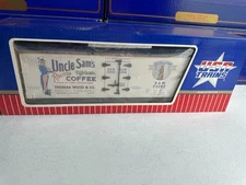 USA Trains R-16349 Uncle Sam's Coffee Refrigerator Car G Scale NIB 