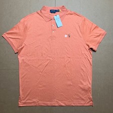Polo Ralph Lauren Men  s XL Polo Shirt Custom Slim Fit Short Sleeve Orange Pony