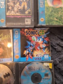 Sega CD Game Lot w/ Sonic CD, Lunar, Batman Returns, MegaRace, Manuals, Cases