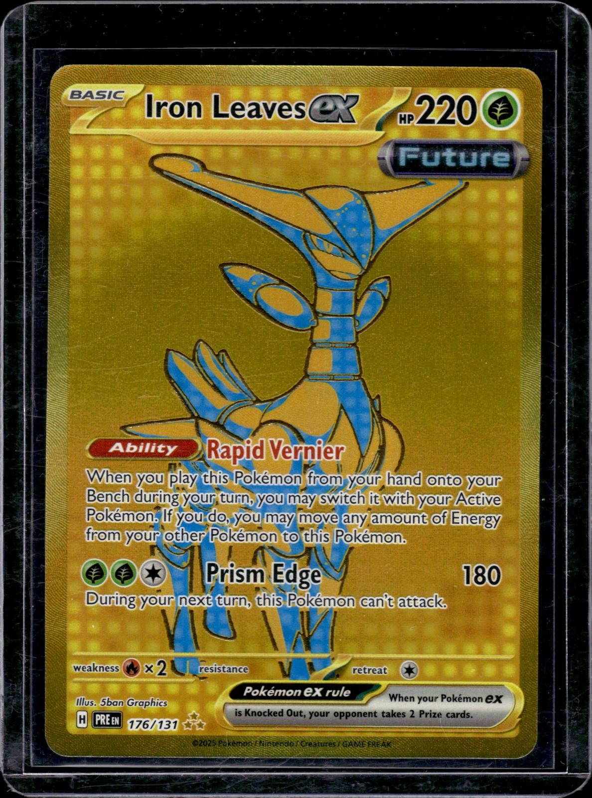 Iron Leaves ex 176/131 Holo Hyper Rare Prismatic Evolutions Pokemon Near Mint