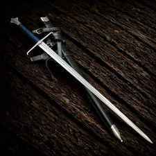 Custom Handmade high Carbon Steel Medieval hunting |survival Sword With Scabbard