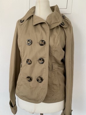Damen Trenchcoat Beige M L 40 Braun Jäckchen Blazer Cardigan Jacke Mantel