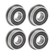 4pcs F608-2RS Flanged Ball Bearing Double Shielded Chrome Steel Flange Bearings