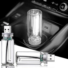 2-Pack USB Car Night Lights Touch Control Mini Glass Bottle DIY Romantic Mood La