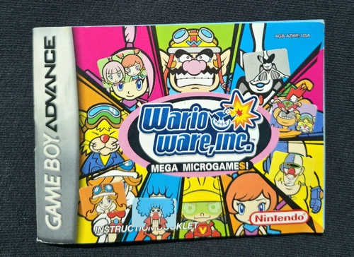 WarioWare, Inc: Mega Microgames! Manual Game Boy Advance Booklet *No Game*