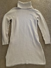 United by Blue Organic Cotton Waffle Knit Sweater Pockets Beige Dress Large