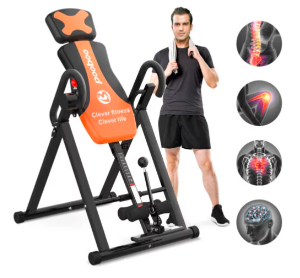 Pooboo F-I12601-UP Inversion Table - Black/Orange for sale online | eBay
