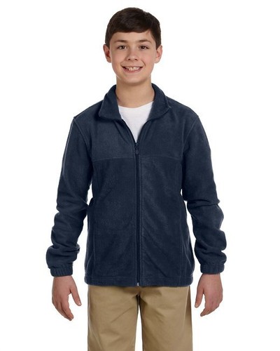 Harriton M990Y Youth Full-Zip Fleece - Picture 7 of 12