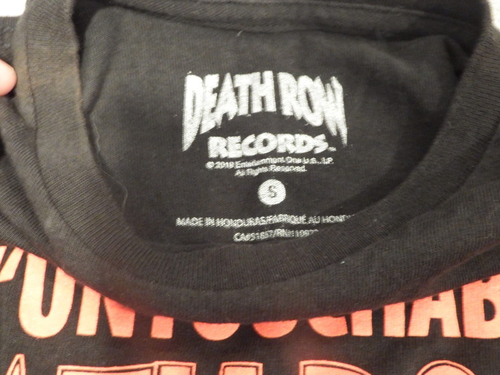 FILA T shirt The Untouchable Death Row Records piccola nera Dr Dre Snoop Dogg