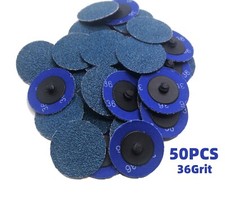 50PCS 2"Die Grinder Sanding Grinding Disc 36Grit Zirconia Roll Lock Quick Change