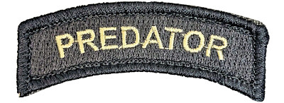 Predator Acu Light Name Rank Tab Tactical Embroidered Patch | eBay
