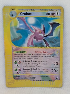ポケモンカードゲーム pokemon card Iksbat Holo 147/144 Crobat 147/144 Skyridge Reverse Holo for sale online | eBay