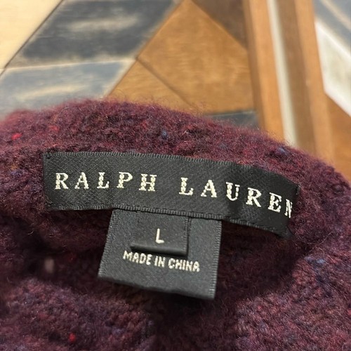 Ralph Lauren Black Label Crochet Open Knit Merino Wool Cashmere Ruffle Sweater - Picture 7 of 12