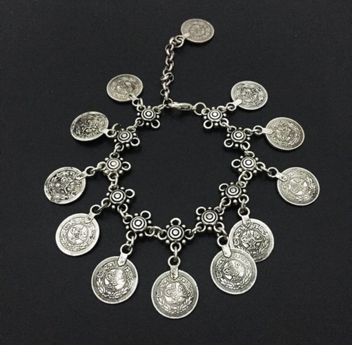 Women's 11-Inch Coin Anklet Sandal Beach Jewelry Barefoot Fashion-image