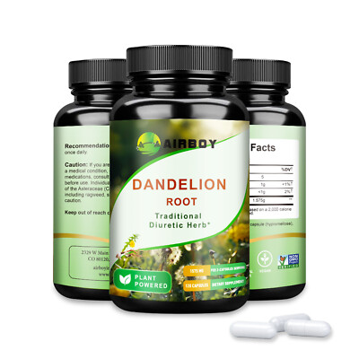 Complément Racine De Pissenlit 1575mg - 120 Capsules, Soutien Détox Du Foie, Neuf