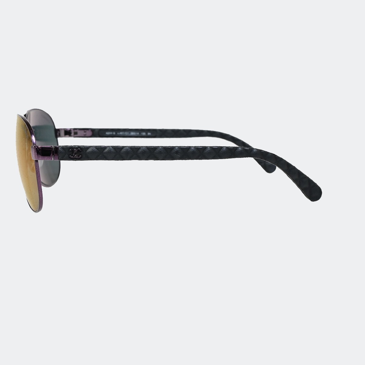 CHANEL CC Matelasse Sunglasses Eye Wear Metal Leather 4204Q  display picture 1
