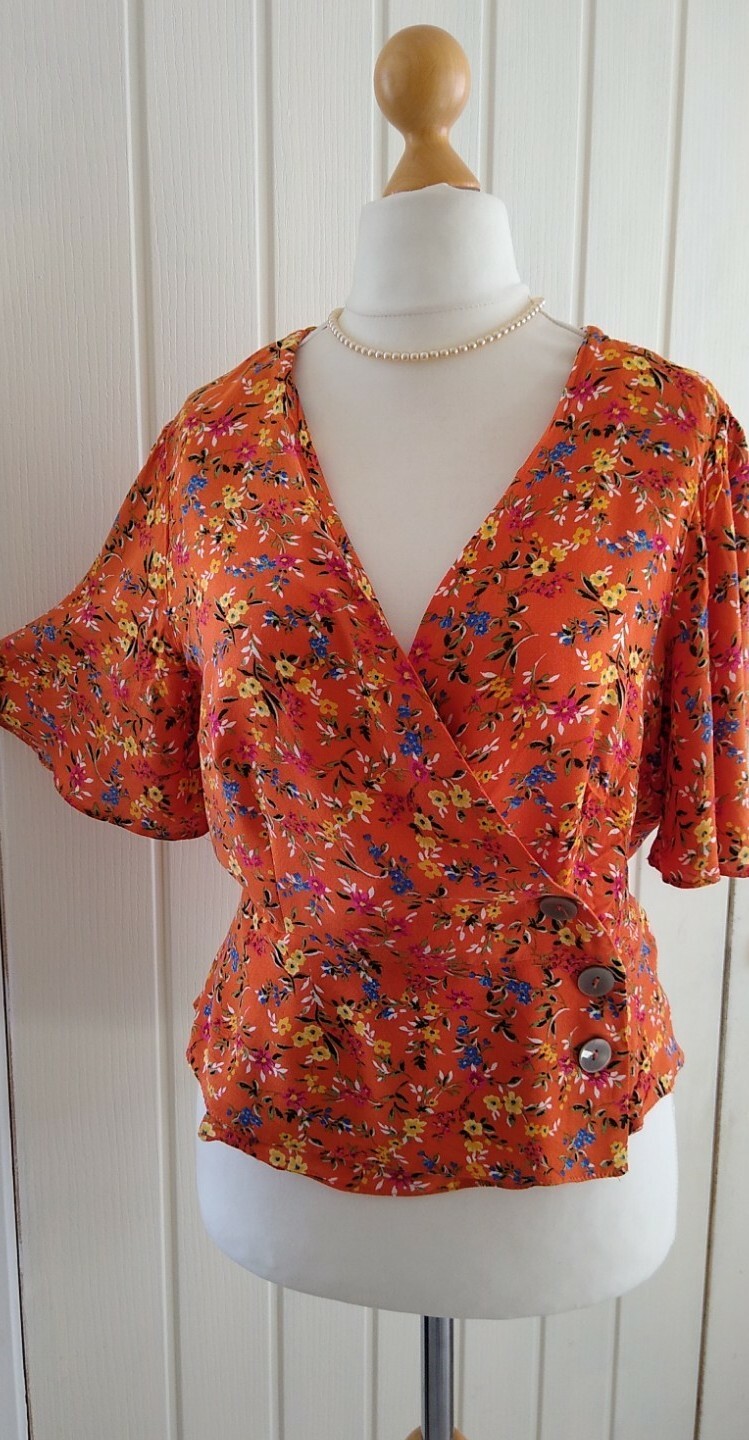 Купить Ladies Orange Short Cotton Wrap 