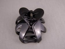 octopus hair clip Black shiny plastic metallic Big barrette claw clamp spider