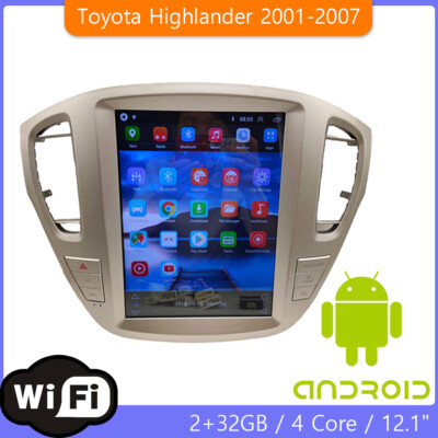 12.1''tesla Style Car Gps Navigation Stereo Radio For Toyota Highlander 2001-2007