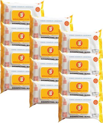 Boulder Clean Disinfecting Wipes, Sugared Lemon Scent, 72 Count (Pack of 12)