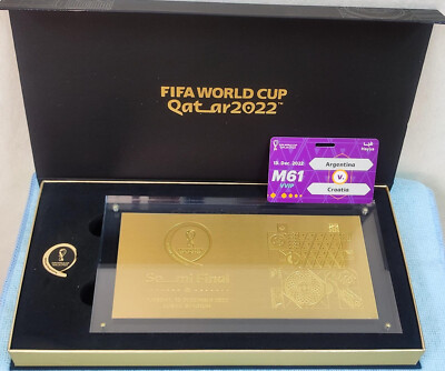 Fifa World Cup Qatar 2022 Semi Final Souvenir Gift Gold #Argentina