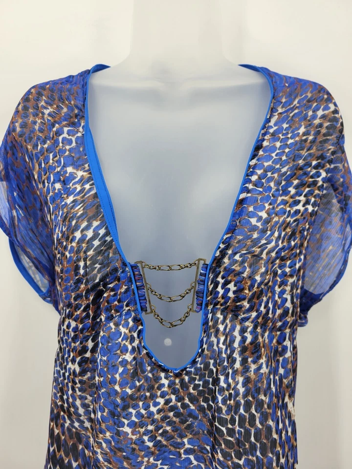 Funda de Natación Becca para Mujer XS Pequeña Azul Estampado Animal Transparente Artística Playa Natación Foto 3 de 4