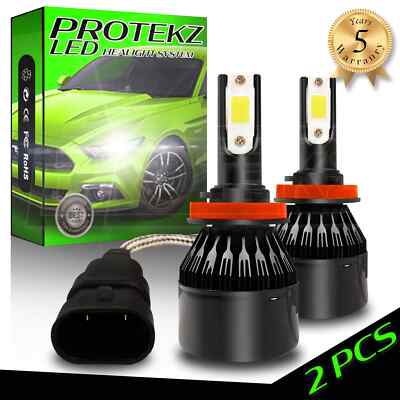 LED Headlight Protekz Kit Hb3 9005 6K High Bulb for Cadillac DeVille 1990-2005