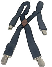 Levi's Black Suspenders Adjustable Stretch Straps Metal Clasps or Clips Men's OS