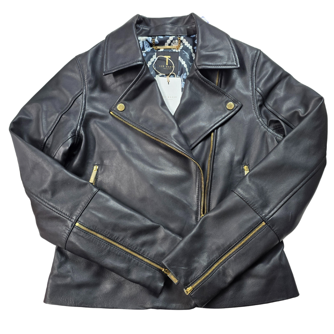 London Lizia Ted Baker Peplum Leather Jacket Baker Lizia Jacket