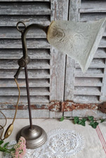 ANCIENNE LAMPE DE BUREAU COL DE CYGNE ART DECO TULIPE EN VERRE