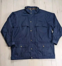 Vintage Eddie Bauer Jacket Mens XL Blue Mountain Parka Blanket Wool Lined Coat