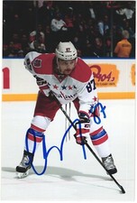 Liam O'Brien Autographed 4x6 Color Photo Washington Capitals #87 White B