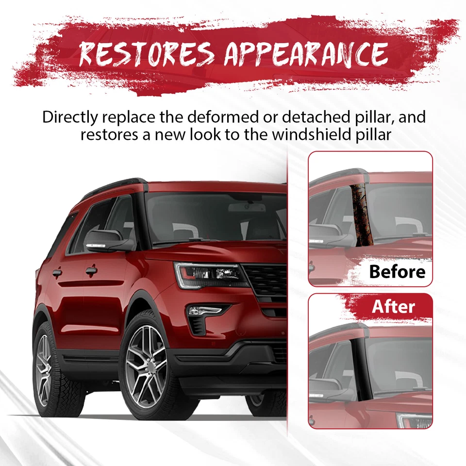 Right Side Windshield A-Pillar Molding INNER OUTER Trim For 11-19 Ford Explorer Foto 3 de 4