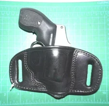 Tagua BH2-725 AMBI Leather 2 Slot Belt Holster S&W J Frame 36 60 442 Ruger LCR