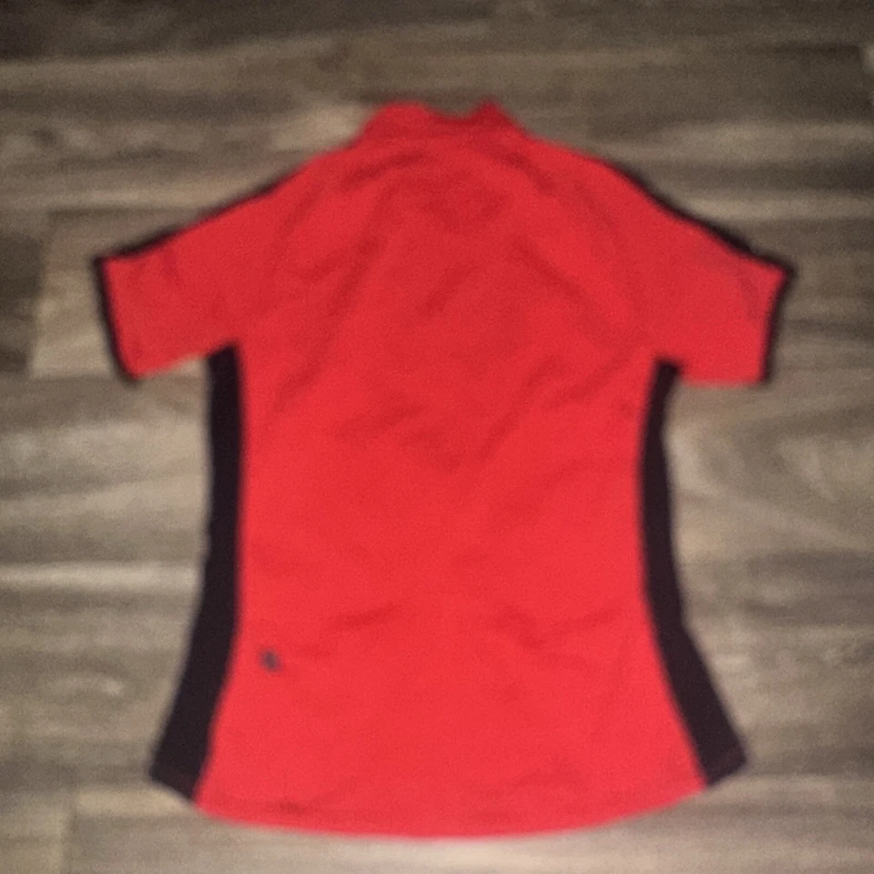 Camiseta de ciclismo She Beest para mujer grande roja media cremallera #SS Foto 3 de 4