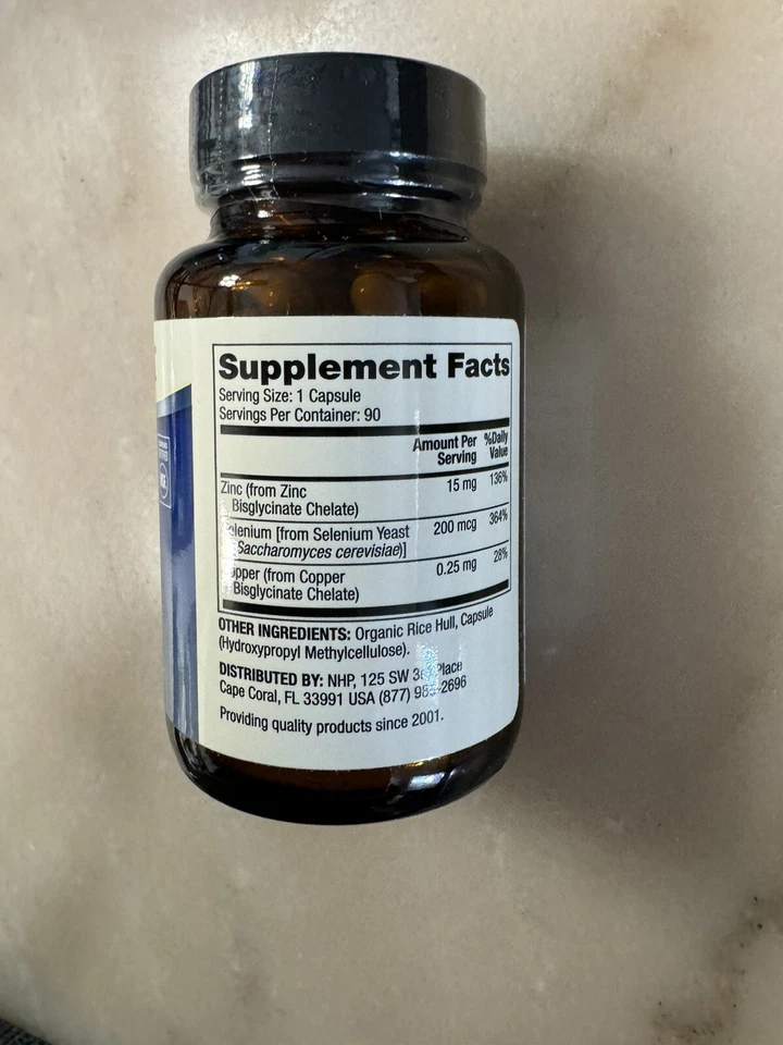 Dr. Mercola ZInc plus Selenio 90 Cápsulas EXP 9/25 Foto 2 de 3